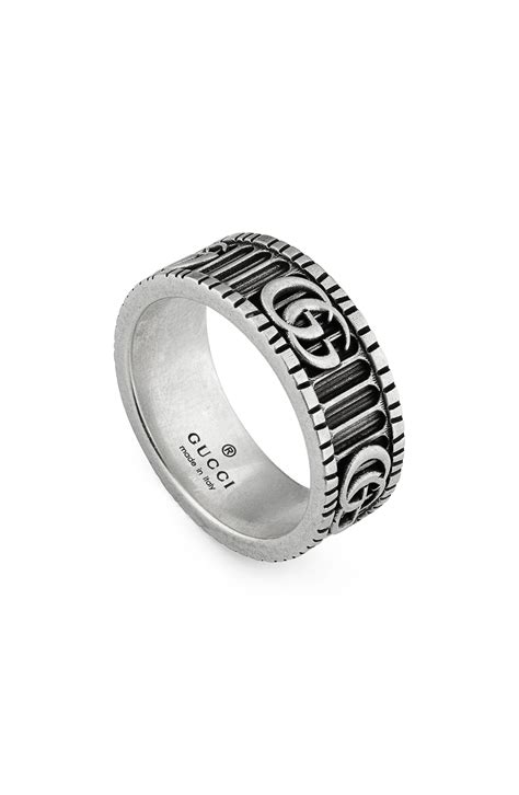 gucci black rings|Gucci silver band ring.